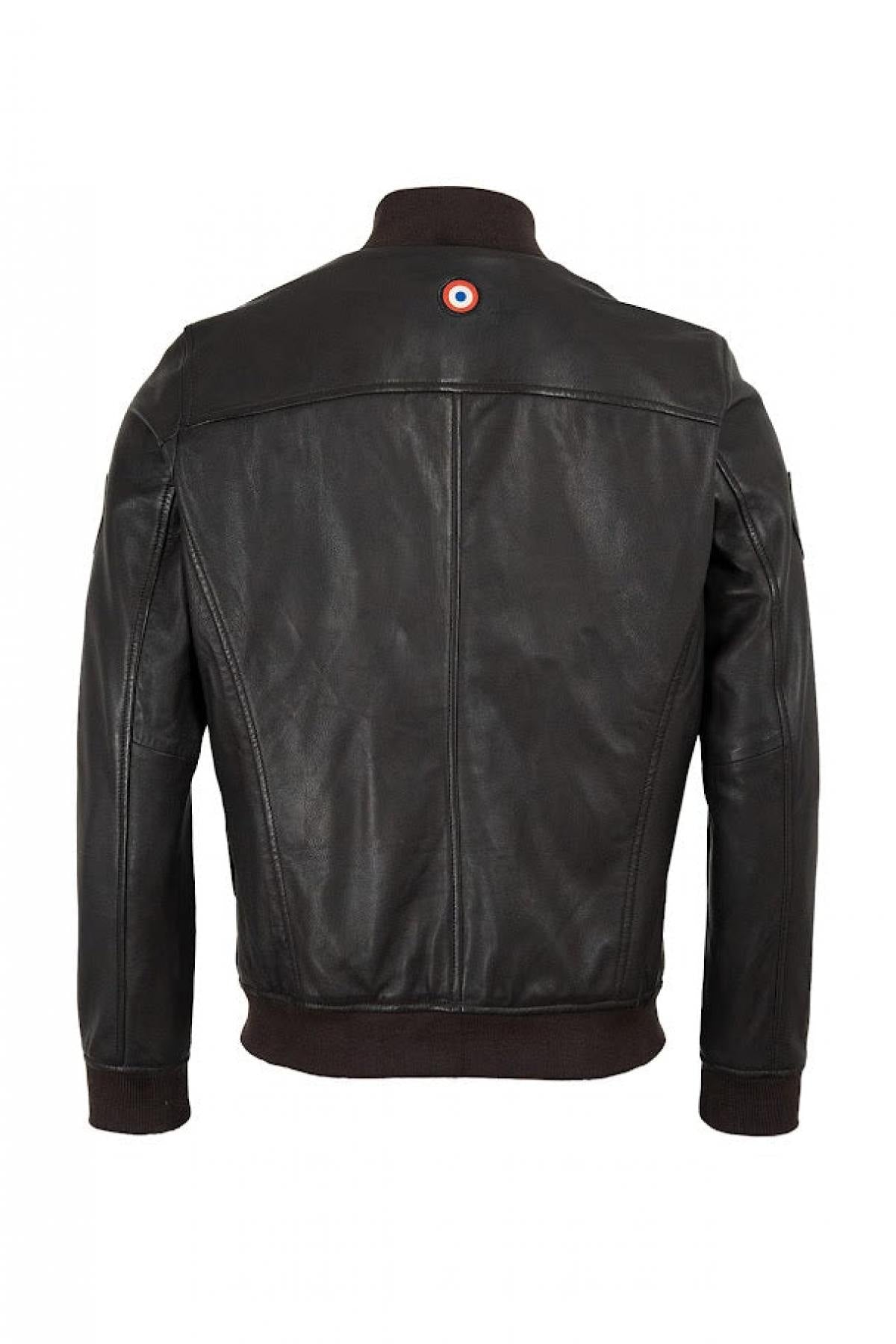 Limited edition brown leather jacket by Galiffi - Image n°8