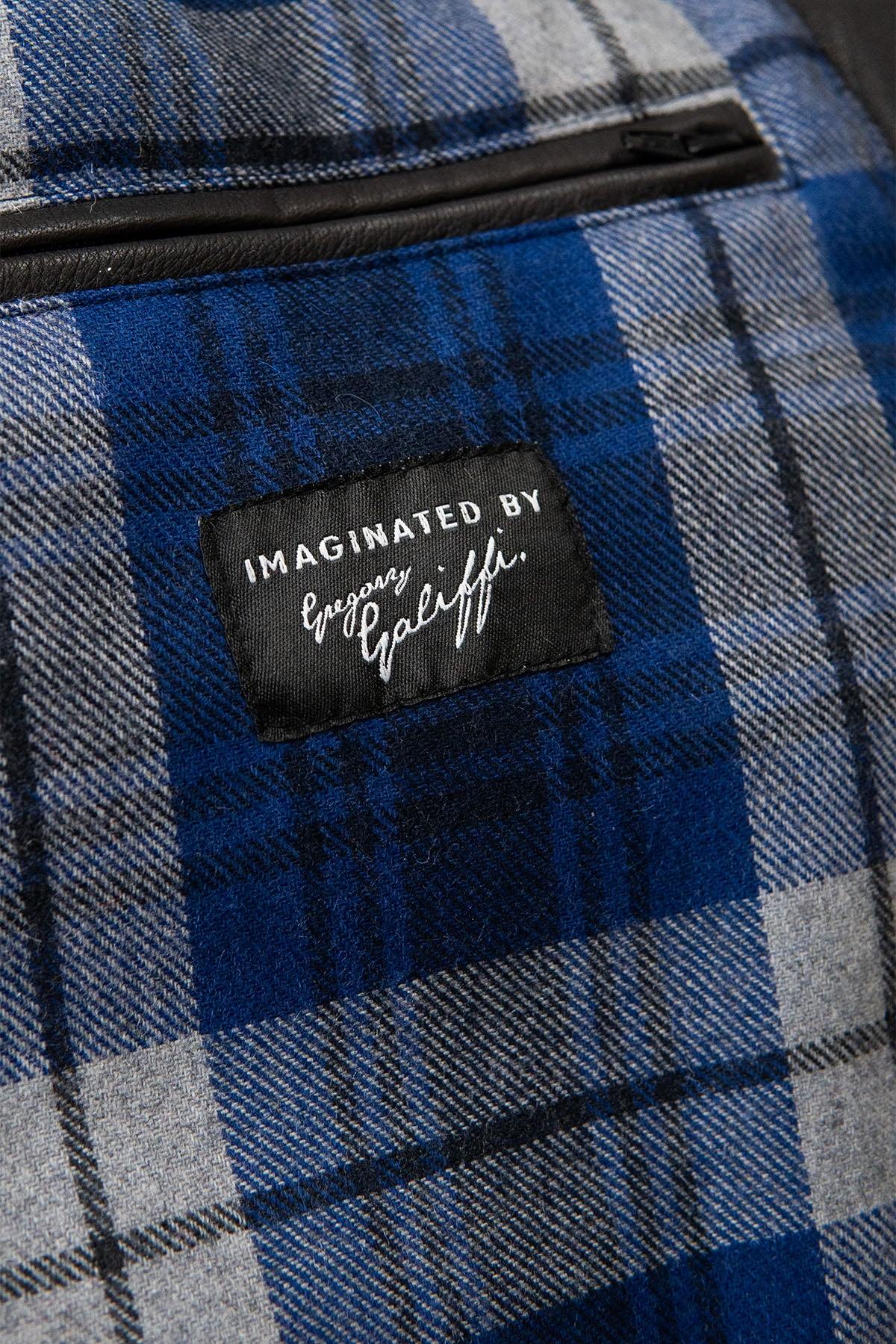 Limited edition brown leather jacket by Galiffi - Image n°6