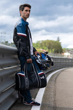 Alpine navy blue leather sports bag - Image n°2
