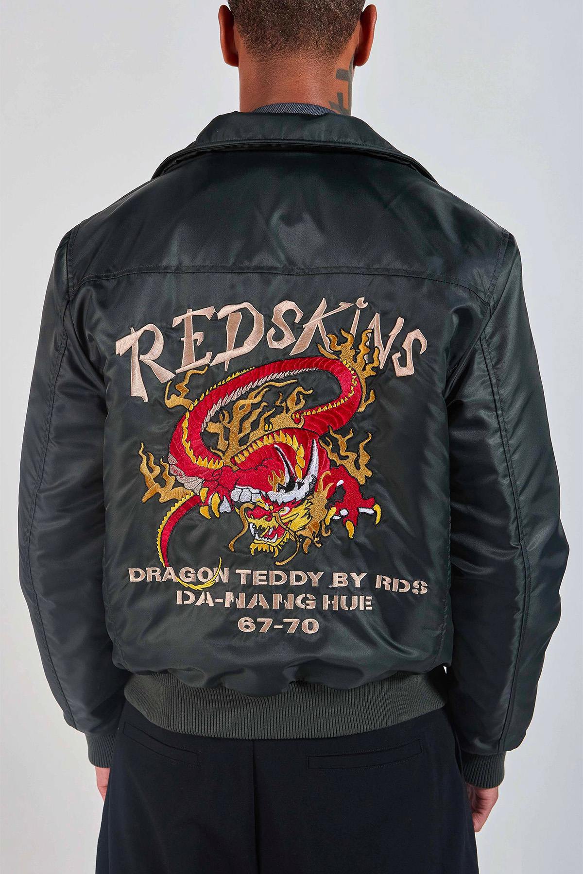 Khaki teddy jacket with Japanese-inspired shirt collar - Image n°4