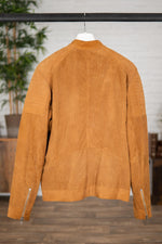 Men's perforated suede leather jacket - Image n°2