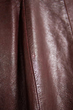 Women's burgundy buffalo leather blazer - Image n°4
