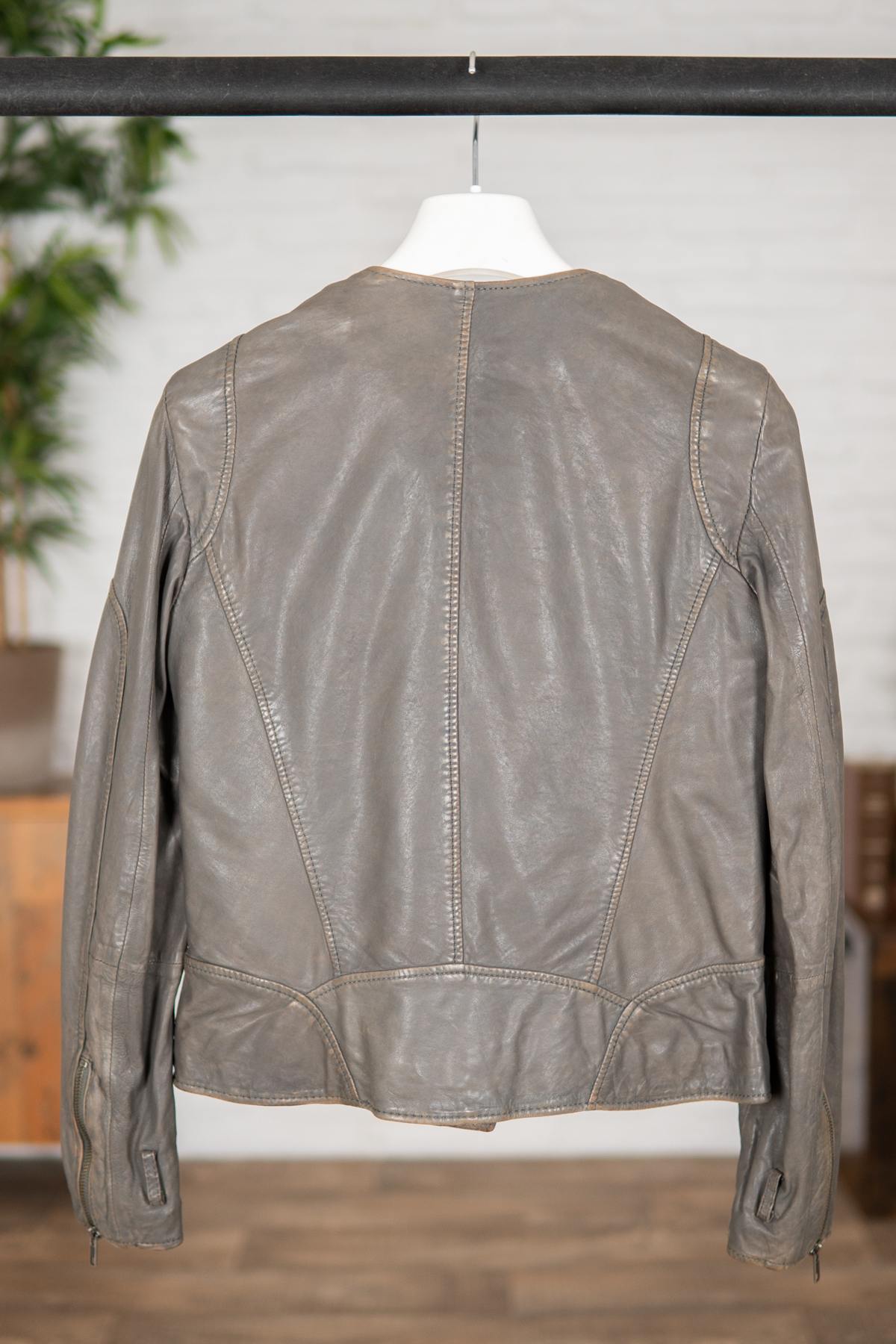 Aged gray perf style jacket - Image n°2