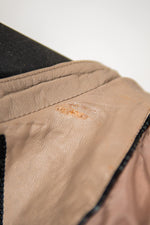 Women's beige leather jacket - Image n°4
