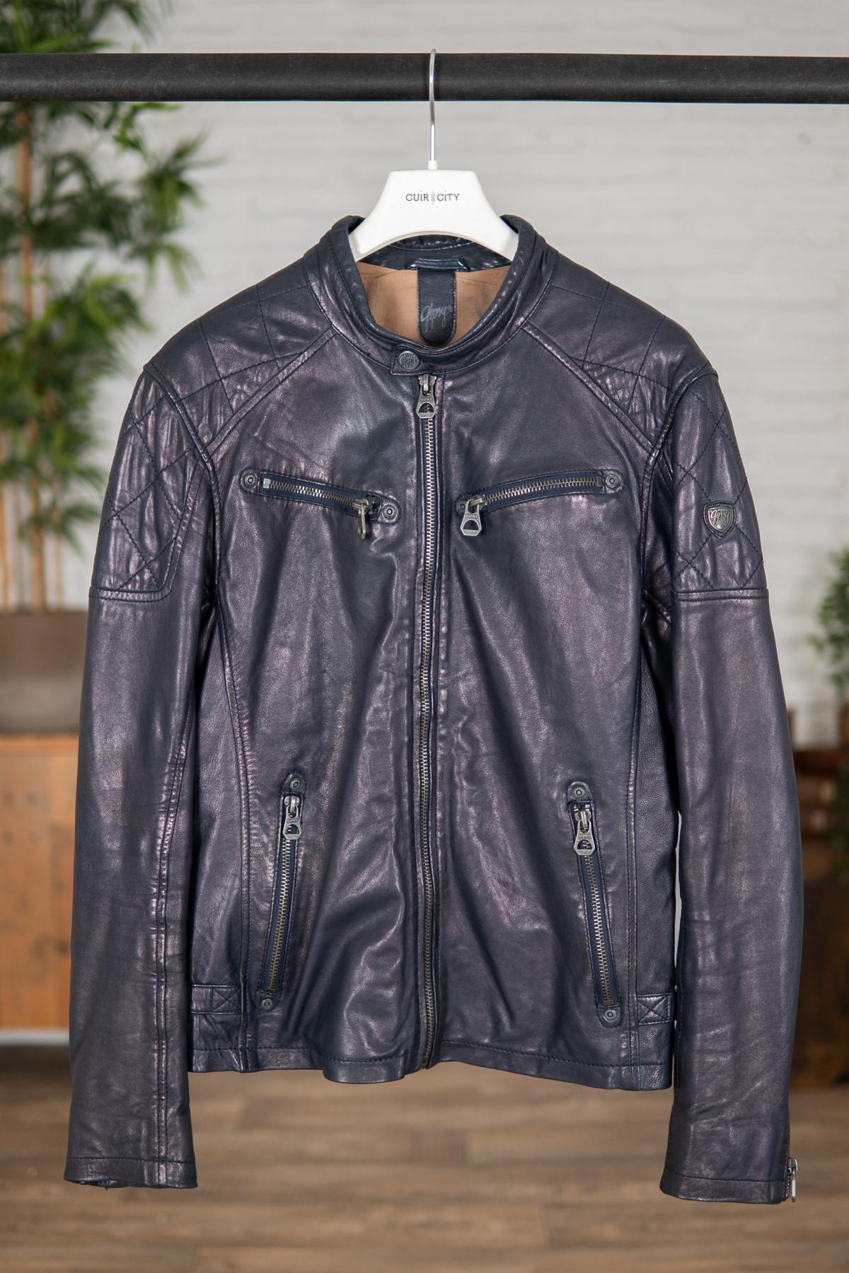 Blue vegetable lamb jacket - Image n°1