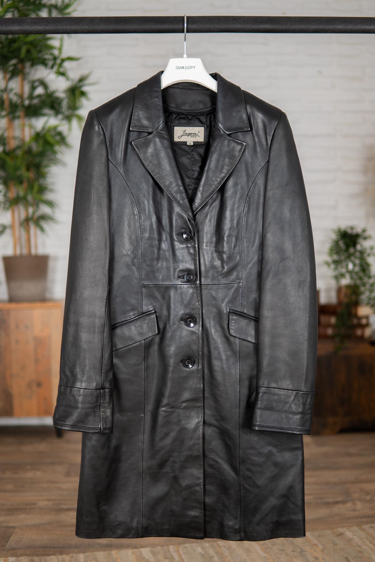 Long blazer for Women in lambskin - Image n°1