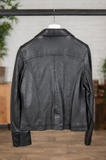 Short blazer for women in lambskin - Image n°2