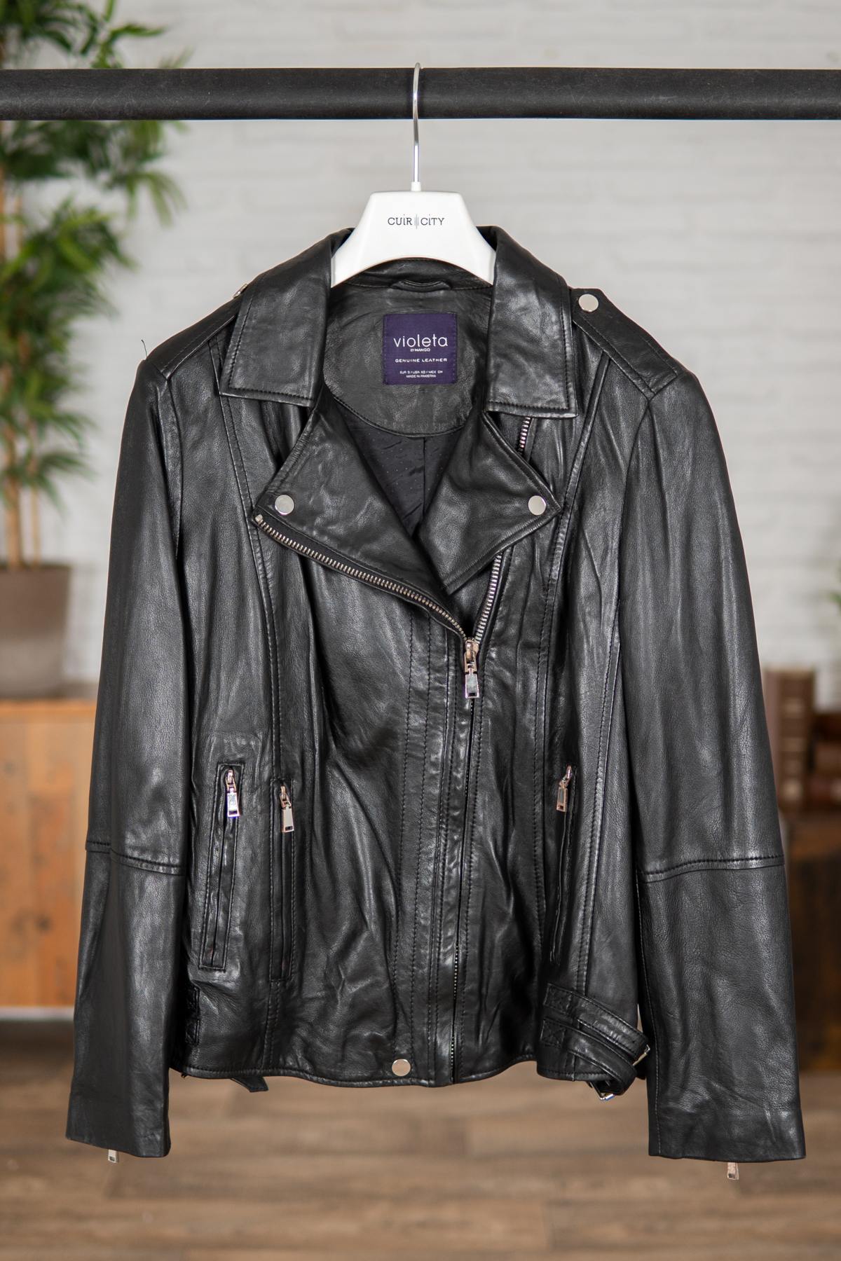 Biker Jacket for women, straight cut - Image n°1