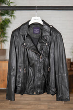 Biker Jacket for women, straight cut - Image n°1