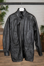Men's vintage leather coat - Image n°1