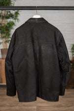 Mid-length dark brown nubuck look coat - Image n°2