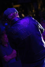 Leather biker jacket in tribute to the group AC/DC - Image n°9