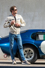 Soft ecru sheepskin bomber, inspired by Shelby's racing legacy. - Image n°2