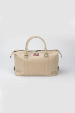 Ecru leather travel bag with Shelby logo - Image n°2