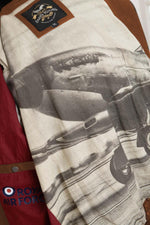 Camel sheepskin leather bomber jacket with shirt collar - Image n°5