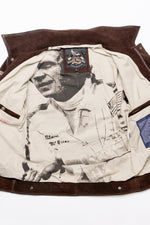 Soft maroon nubuck jacket, inspired by Steve McQueen's racing legacy. - Image n°3