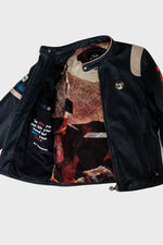 Ari Vatanen navy blue racing leather jacket - Image n°7