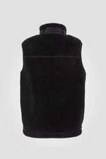 Schott NYC's black gilet with vegan sherpa. Lightweight and versatile. - Image n°2
