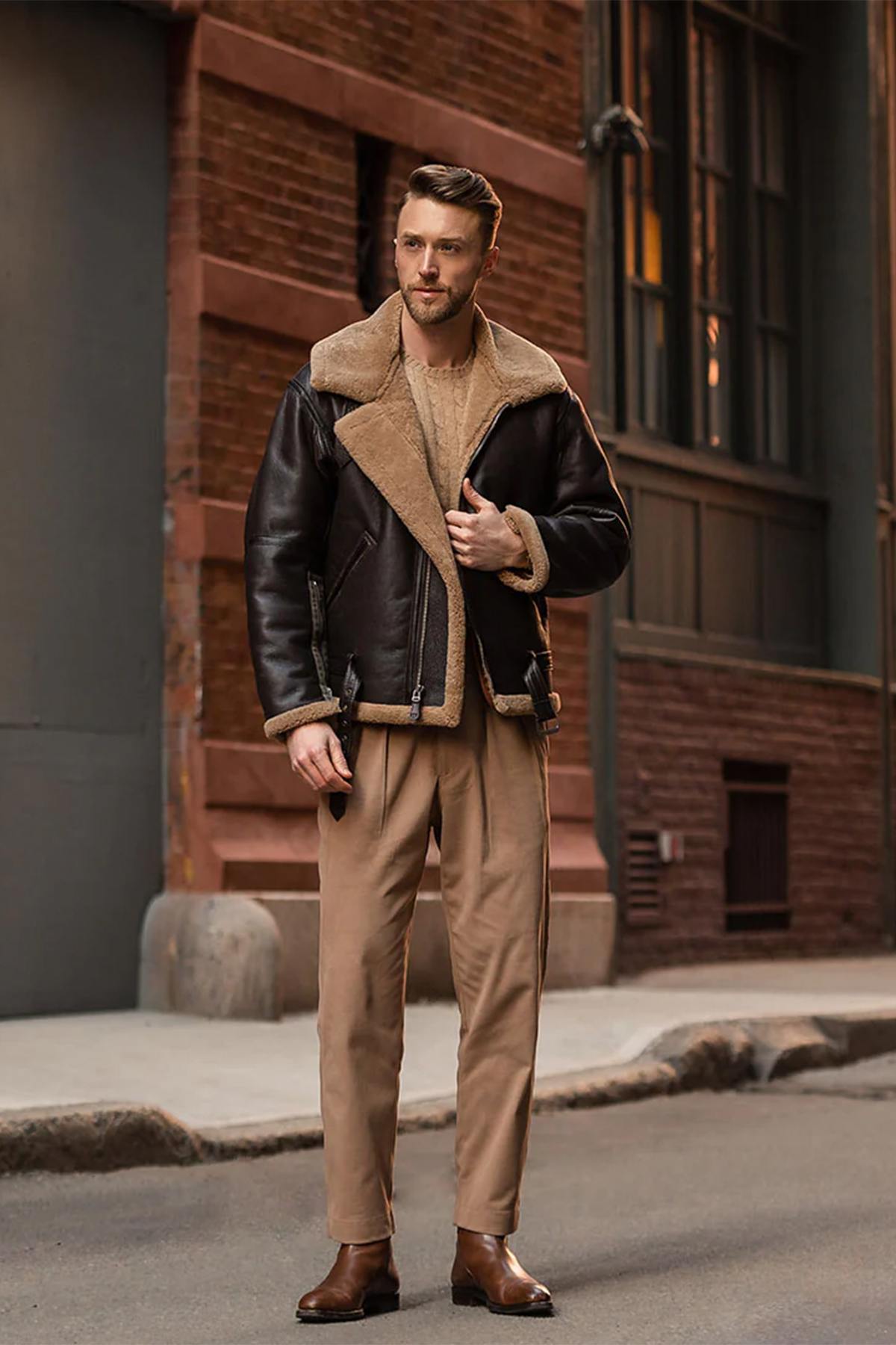 Royal Air Force Shearling Bomber Jacket - Image n°9