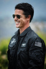 Top Gun Black Nylon Bomber Jacket - Image n°6