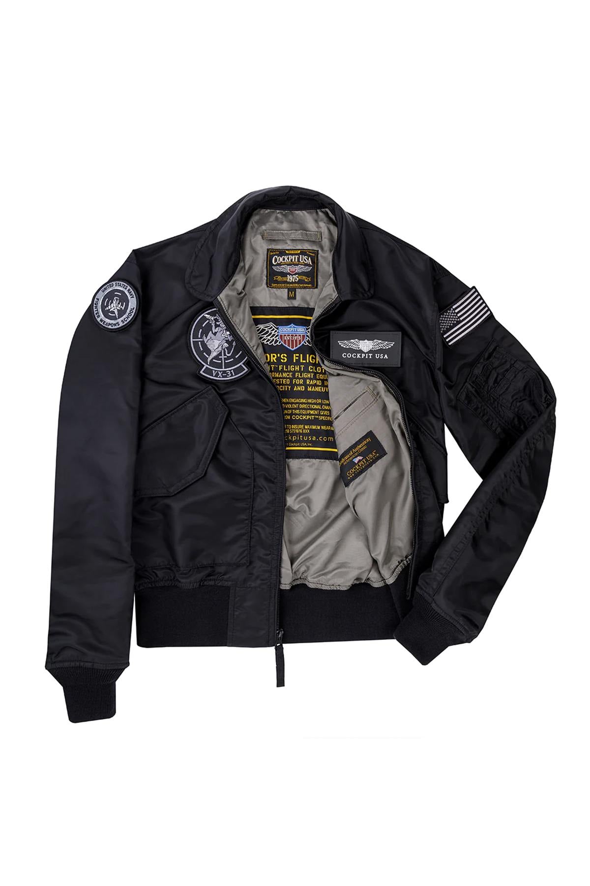 Top Gun Black Nylon Bomber Jacket - Image n°7