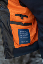 Officially licensed NASA navy blue shirt collar leather jacket - Image n°3