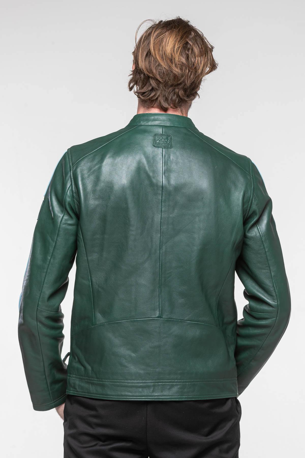 24H Le Mans sheep leather jacket in moss green. A racing legend. - Image n°9