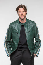 24H Le Mans sheep leather jacket in moss green. A racing legend. - Image n°8