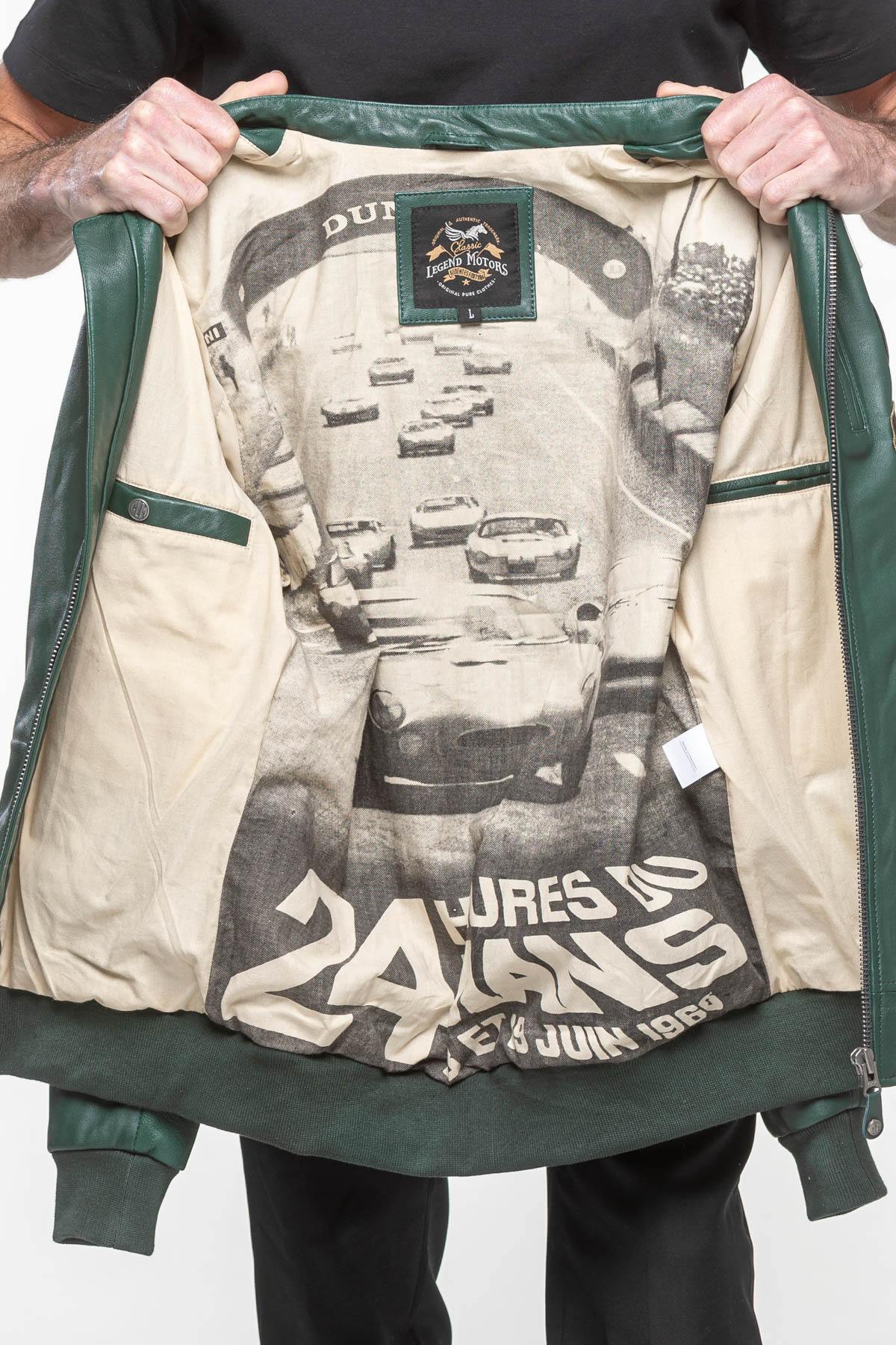24H Le Mans sheep leather jacket in moss green. A racing legend. - Image n°7