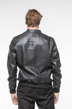 Black leather jacket with 24h du Mans patches - Image n°8