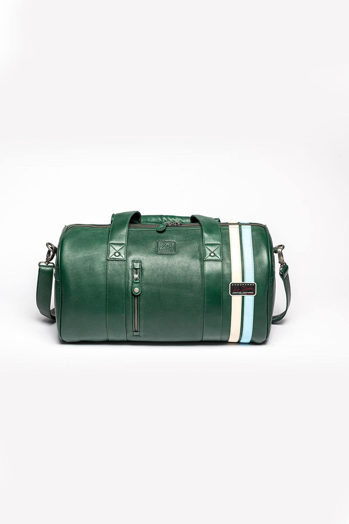 24h Le Mans 66 green leather travel bag - Image n°4