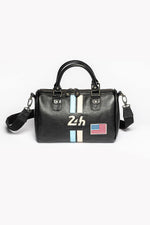 24 Hours of Le Mans black leather handbag - Image n°1