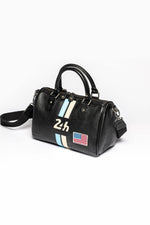 24 Hours of Le Mans black leather handbag - Image n°4