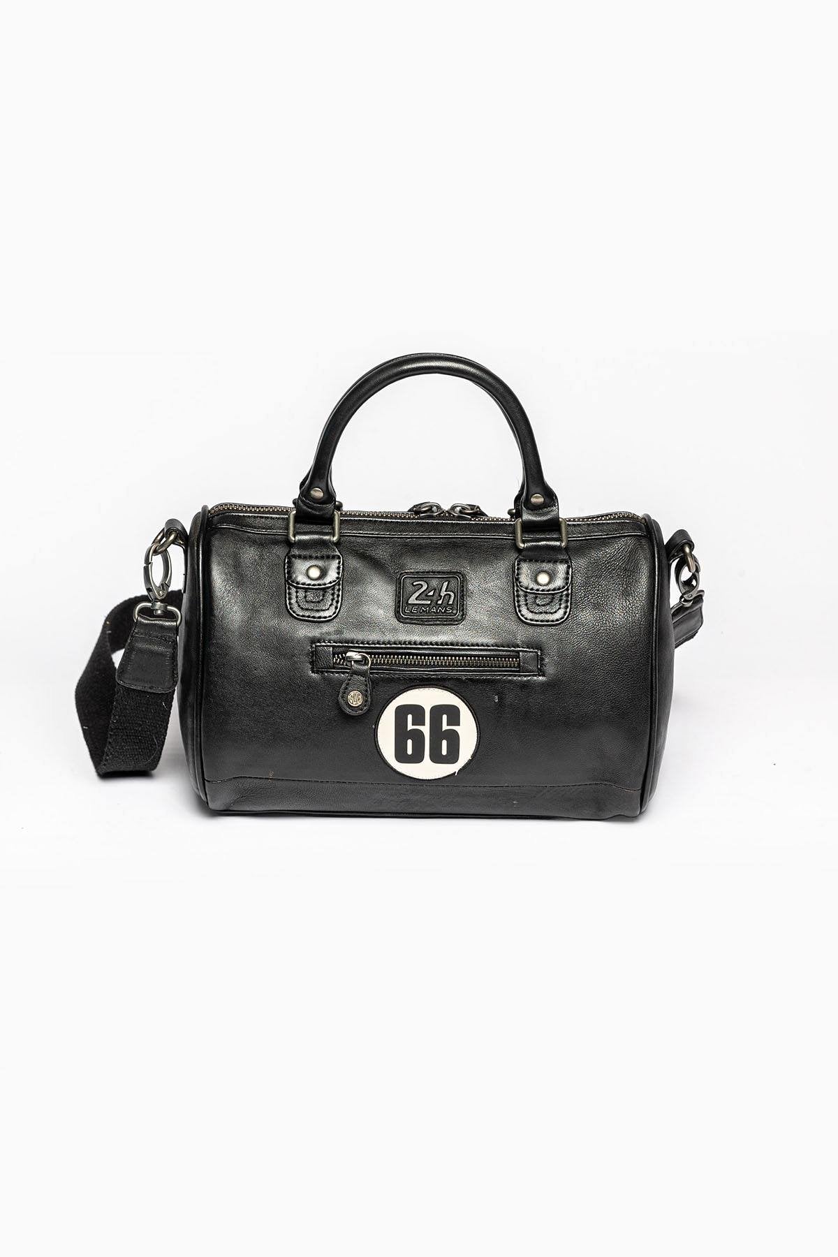 24 Hours of Le Mans black leather handbag - Image n°2