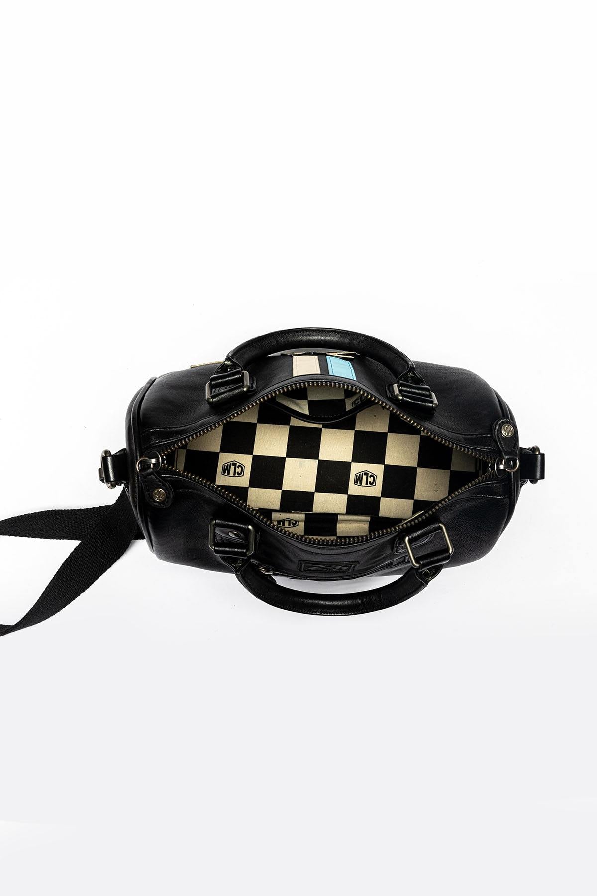 24 Hours of Le Mans black leather handbag - Image n°3