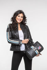 24 Hours of Le Mans black leather handbag - Image n°5