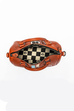 Orange racing handbag for women - Image n°5