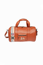 Orange racing leather bag licensed by 24 Hours of Le Mans - Image n°1