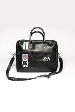 Le Mans 66 black leather messenger bag - Image n°4