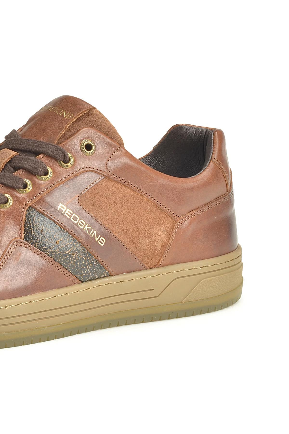 Brown leather trainers - Image n°2
