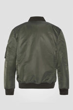 Khaki nylon bomber jacket - Image n°8