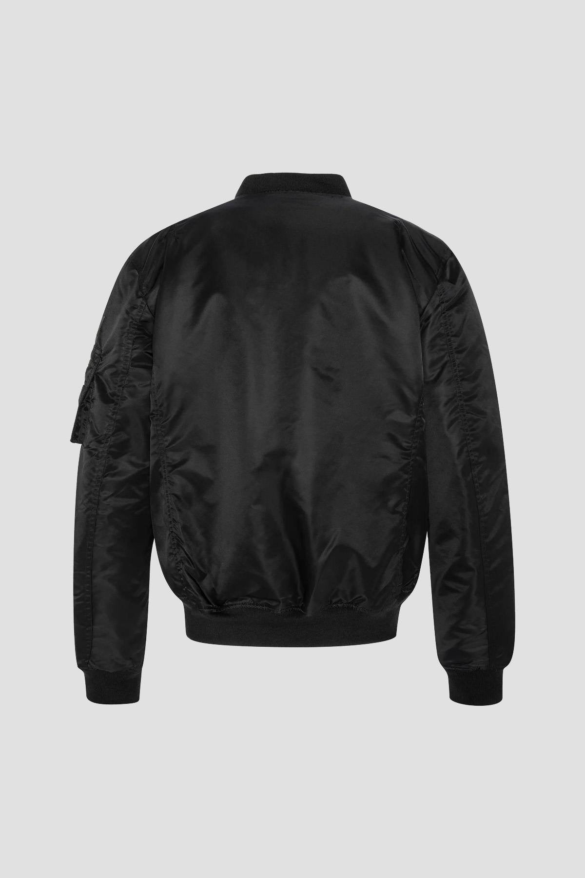 Black nylon bomber jacket - Image n°2