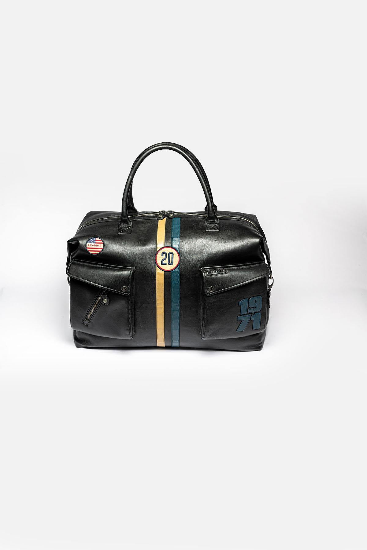 Large leather travel bag - Image n°1