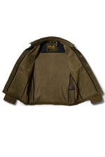 Olive suede cowhide field jacket, unlined and durable. Ages gracefully with wear. - Image n°9