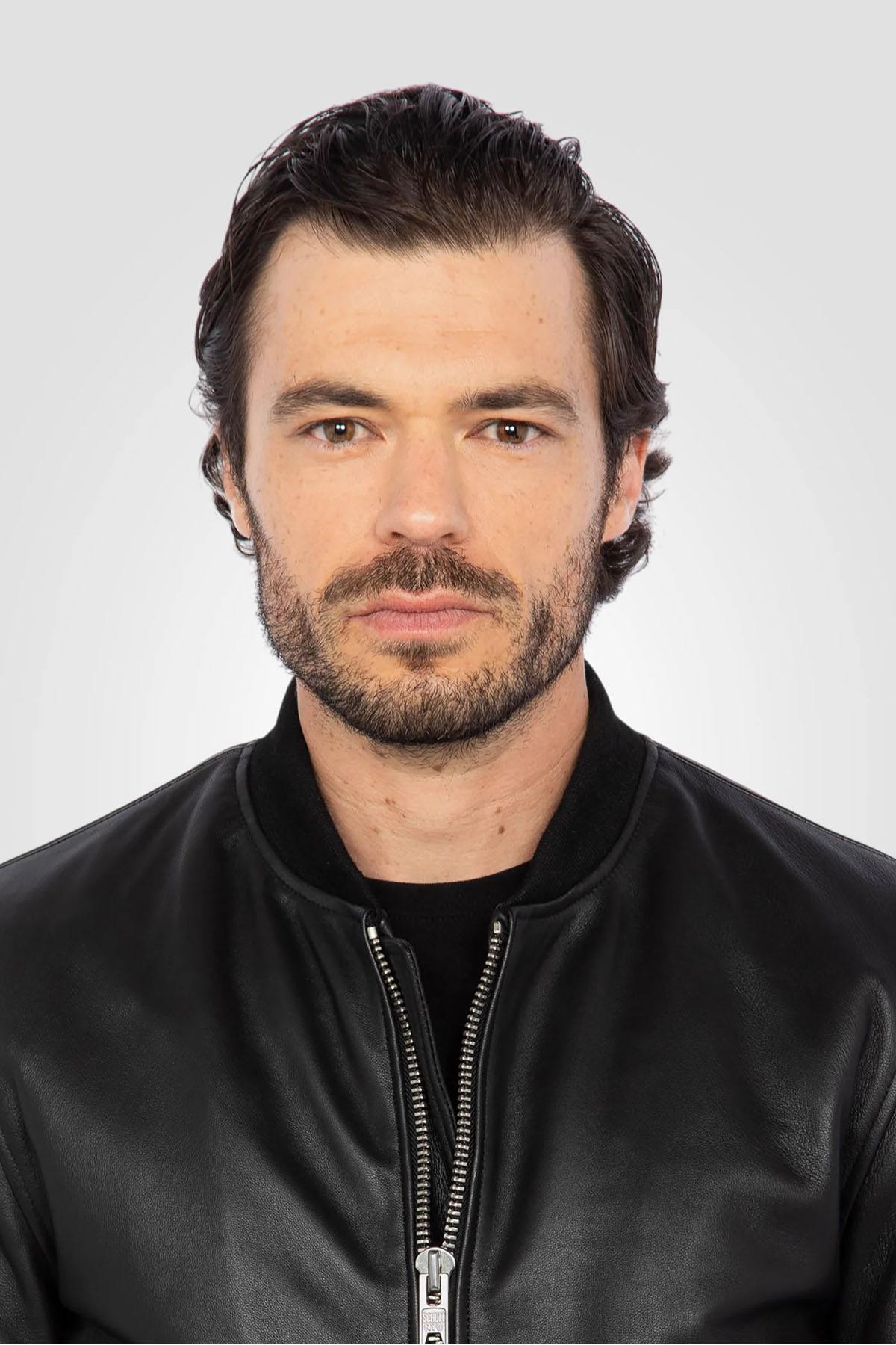 Black lambskin MA-1 bomber jacket - Image n°5