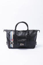 Le Mans 66 Black Leather Travel Bag - Image n°1