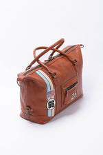 Le Mans 66 rust-colored leather travel bag - Image n°2