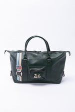 Vintage green leather travel bag Le Mans 66 - Image n°1