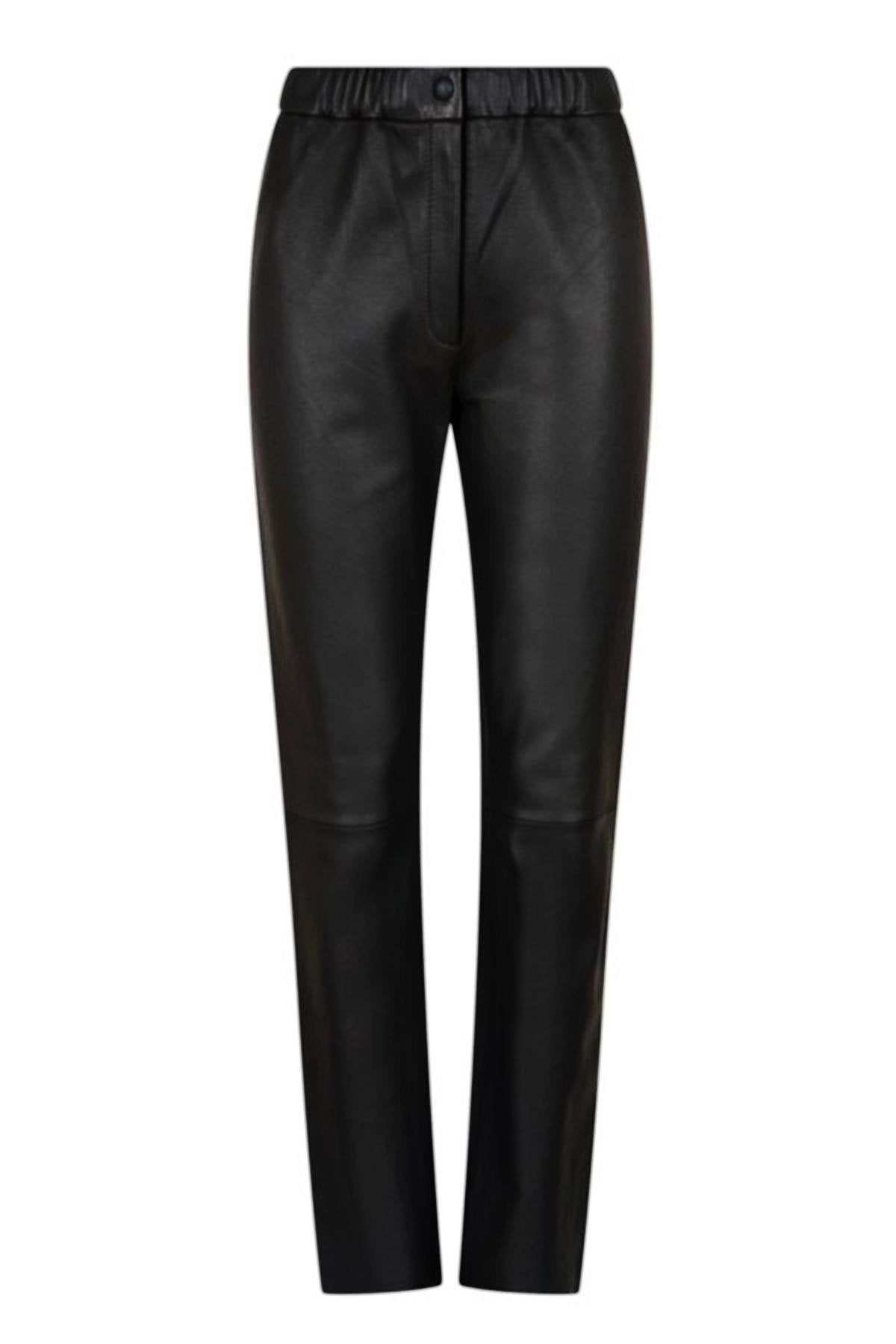 Black leather pants for women - Image n°6