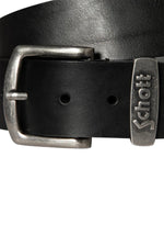 Black cowhide leather belt - Image n°2